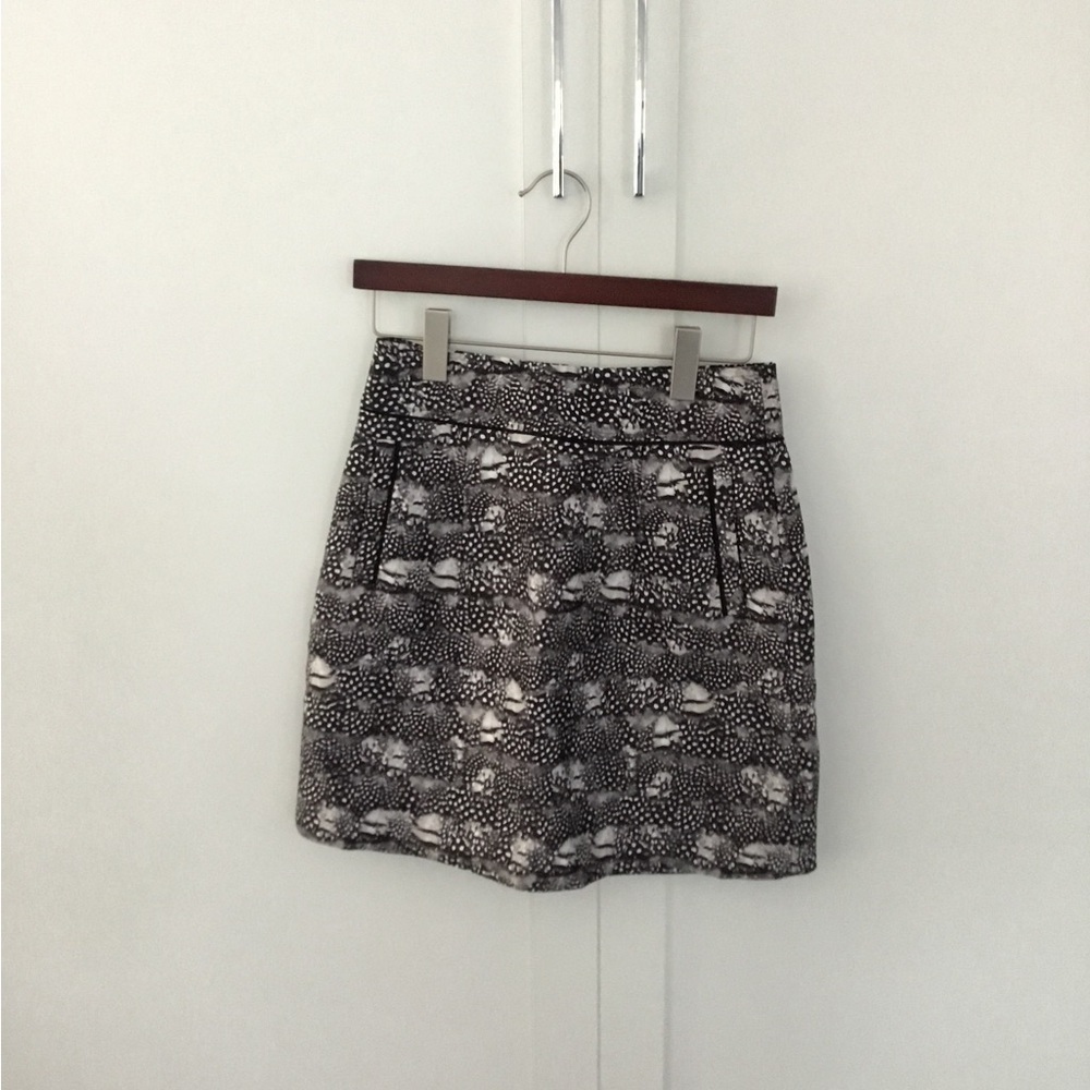 (2) N - J. Crew Size 0 Black and White Pattern Skirt.